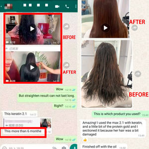 Manufacturer OEM Private Label Formaldehyde Free Hydrolyzed Brazilian <b>Keratin</b> Collagen Treatment Smooth <b>Hair</b> Straightening Cream - Product Image 6