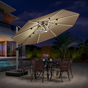 Parasol solaire de luxe en aluminium de haute qualité pour marché commercial, patio, jardin, extérieur avec lumières LED - Product Image 3