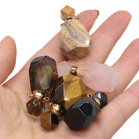 Pendentif flacon de parfum en pierre précieuse, très tendance sur Hongzhuo INS, pour la création de bijoux.