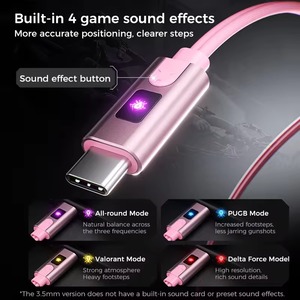 Audífonos para Juegos PLEXTONE F1, Intrauriculares con Micrófono, Interfaz Tipo-C, Cable de 120 cm, Controlador Dinámico de Metal, 6 Modos de Sonido para Juegos - Product Image 4