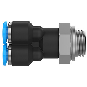 Conector de Distribución de Aire de 6 Vías de la Serie QSQ de FESTO, Modelo QSQ-G1/4-6186263 QSQ-G1/8-6 186222, Puerto G1/4 - Product Image 3
