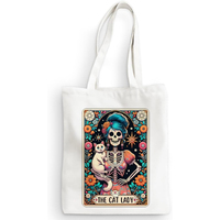 Sac fourre-tout en toile Decohim avec motif de cartes de tarot amusantes et sarcastiques, cadeaux sorcières pour femmes, sacs d'épicerie pour Halloween et Noël