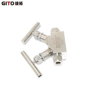 Vanne à aiguille double intégrée en acier inoxydable haute pression avec raccord de compression à double coupure - Product Image 5