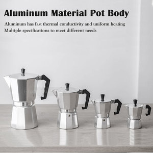 Cafetera Espresso Clásica Profesional para Estufa, Cafetera <span class=keywords><strong>Moka</strong></span> de Aluminio, Cafetera Mocha Clásica de Aluminio - Product Image 3