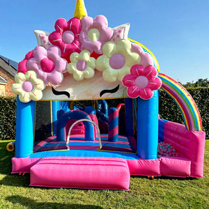 Chateau gonflable <b>inflatable</b> cupcake bouncy castle pink commercial bounce <b>house</b> and slide - Product Image 1