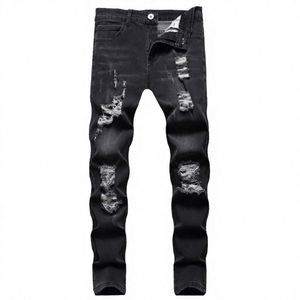 Mens denim <b>jacket</b> and baggy jeans set graphic print zip up coat wide leg pants streetwear custom logo OEM ODM - Product Image 4