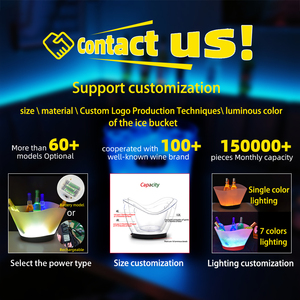 Rgb sạc LED Light Up nhựa ICE Bucket chất lượng hàng đầu 12 lít vodka và nước giải khát Quà tặng khuyến mãi - Product Image 6