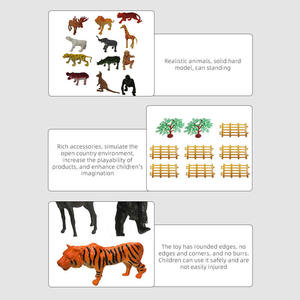 Juego de 30 Figuras de Animales del Zoológico en 3D, Realistas, para Decoración del Hogar, Juguetes de Animales Salvajes de PVC para la Cognición Temprana de los Niños - Product Image 5