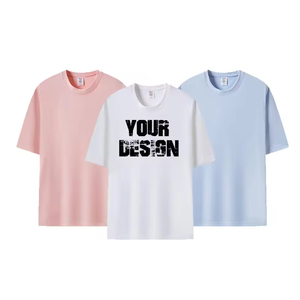 T-shirt in cotone 100% di vendita calda morbida e rilassata con più colori Logo personalizzato comodo e proprio Design - Product Image 2