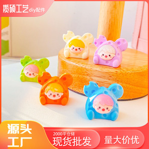 Lindos Dijes de Cubo de Queso de Aleación de Zinc, Set de Joyería DIY para Regalo, Colgante de Dibujos Animados Unisex, Origen Yiwu B-0854500026 - Product Image 5