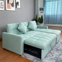 Proveedor de Sofá Cama Esquinero Convertible en L con Almacenamiento Extraíble de Tela para Sala de Estar Muebles Modernos