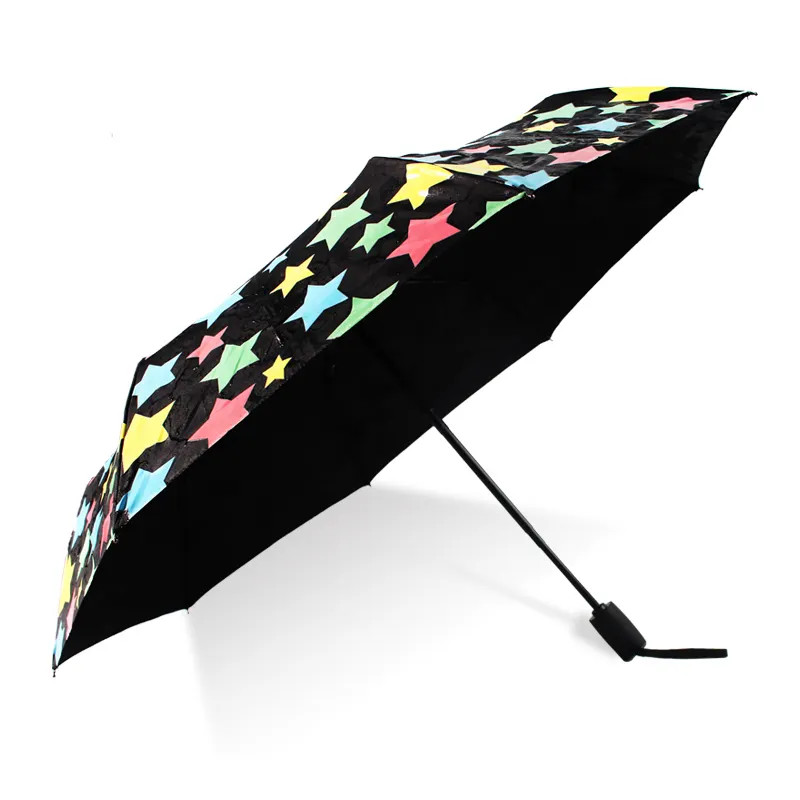 ตกลงร่มที่กำหนดเองพับอัตโนมัติเปลี่ยนสีเมื่อร่มเปียก
