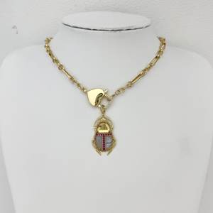 Nuova Collana alla Moda con Ciondolo a Forma di Coccinella e Cuore, Accessori Trendy, Design Innovativo, Stili Colorati, Gioielli - Product Image 5