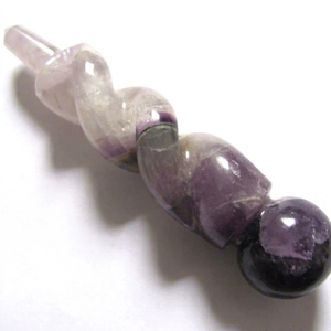 Baguettes de guérison en améthyste torsadées faites à la main, ensemble Reiki naturel, 4-5 pouces - Product Image 1
