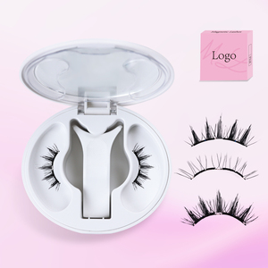 NUEVO Set de Pestañas Magnéticas con Logotipo Personalizado 2023, 3 Pares de Pestañas de Tira Completa, Delineador Magnético para Pestañas - Product Image 1