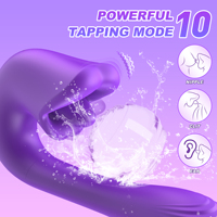 Zungen-Leck-G-Punkt-Klitoris-Stimulator 10-Gang-Vibration Latex IPX7 Wasserdicht USB Wiederaufladbar Silikon-Vibrator für Frauen 40dB