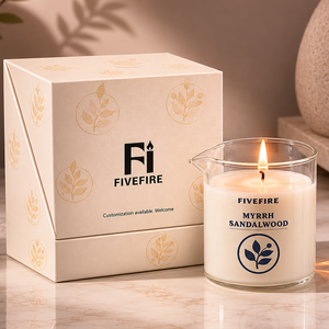 Bougie de massage à l'huile de soja artisanale FIVEFIRE à faible température pour thérapie par la chaleur douce, idéale pour manucure, pédicure et spa - Product Image 4