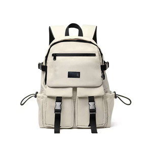 Men's Nylon <b>Backpack</b> 36-55L <b>Large</b> Capacity Casual Style With Zipper Closure And Interior Pocket For College Travel - Product Image 4