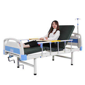 Cama de enfermería manual Hongtong de 2 m x 90 cm, individual/doble, con función de balanceo, para hospital, hogar y cuidado de ancianos - Product Image 3