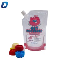Sac de poche de bec de PE de PA étanche blanc debout avec la caractéristique étanche à l'humidité pour l'emballage liquide comme le lait pour l'impression de gravure