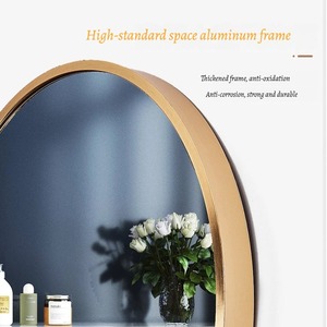 Nordic Contemporary Arched <strong>Large</strong> Bathroom Wall Hanging Mirror Handmade Modern Home Decoration with Metal <strong>Frame</strong> and Glass Mirror - Product Image 5