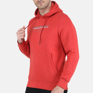 Sudaderas con capucha de gran tamaño de material polar mezclado de algodón ligero recién llegado para hombre Impresión de logotipo personalizado para invierno - Product Image 4