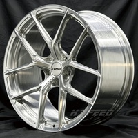 Jantes forgées monobloc brossées 19-22 pouces en aluminium 6061-T6 pour Porsche 911, Ferrari F, Tesla Model S Plaid, BMW Série M