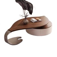 Table basse en bois massif de style luxueux et moderne, meubles de salon écologiques, durables et décoratifs