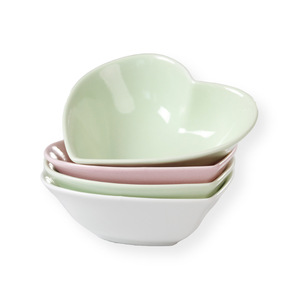 Mini plat à sauce en céramique en forme de cœur, vaisselle de cuisine pour assaisonnements, bols à condiments, bols à trempette, plats de service pour collations, pour fêtes - Product Image 5