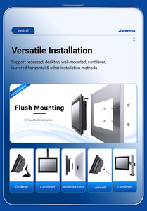 Siêu HD không quạt AIO với điện áp rộng đầu vào <span class=keywords><strong>Windows</strong></span> 10 & Android nhúng IP65 công nghiệp đa-màn hình cảm ứng Bảng điều chỉnh <span class=keywords><strong>PC</strong></span> - Product Image 5