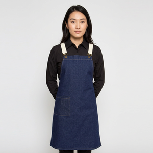 Delantal Unisex de Mezclilla con Correa Ajustable, de Polialgodón, para Mecánicos, Artistas del Tatuaje, Bartenders - Delantales de Algodón de Color Azul - Product Image 1