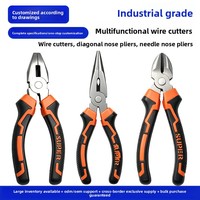 Ensemble de pinces en acier à haute teneur en carbone 3 pièces pour la maison, kit d'outils manuels multifonctionnels pour la réparation à domicile, origine Chine
