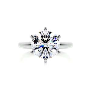 Tuyệt Đẹp Bất Vàng Nhẫn Solitaire 1 Carat Vòng Cắt Phòng Thí Nghiệm Grown Kim Cương D VVs Phụ Nữ Cổ Điển 6 Prong Vòng Với Giấy Chứng Nhận IGI - Product Image 4