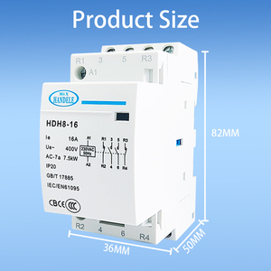 4P 16A 400V 3เฟสคอนแทค AC แบบแ<span class=keywords><strong>ยก</strong></span>ส่วนพร้อมการควบคุม230V 50/60Hz สำหรับยึดรางดินมอเตอร์ AC - Product Image 2