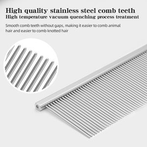 Peigne à piano doré pour toilettage des animaux de compagnie, 22,5 cm, spécial compétition, Teddy, Poodle, peigne à poils de <span class=keywords><strong>chien</strong></span>, peigne à ligne droite, manche en cuivre - Product Image 4