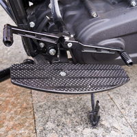 Kit de Commandes de Repose-Pieds Avancés CNC Anodisés pour FX Softail 18+, Neuf, Noir Chromé, Résistant à l'Oxydation, Rétrofit/Amélioration