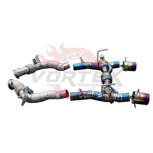 Sistema de Escape Completo Vortex Titanium y Tubos Delanteros para Ferrari F8 Tributo Spider 3.9L V8, Kit de Silenciador de Carreras con Válvulas - Product Image 4