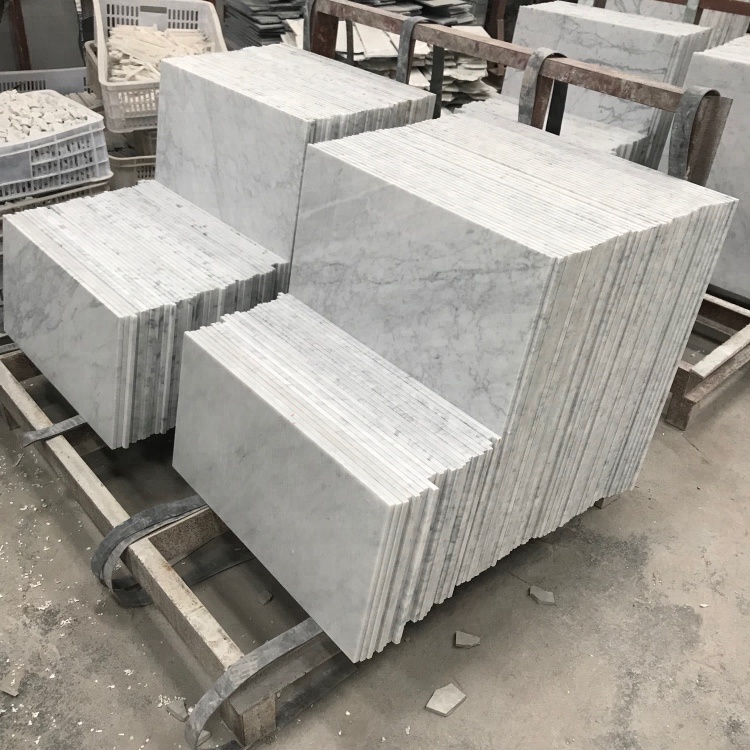 Кафель из натурального камня, белый мрамор 12*24 '', отточенная напольная и настенная плитка