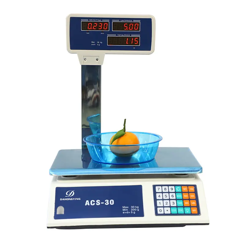Balance informatique numérique commerciale de cuisine domestique 30kgs balance informatique de prix numérique