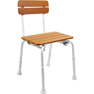 Silla de Ducha (136 kg), Sillas de Baño para Personas Mayores, Asiento con Efecto Madera KMINA K30025 - Product Image 4