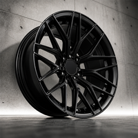 Jantes forgées monobloc personnalisées 18 19 20 21 22 pouces en alliage d'aluminium pour BMW Mercedes Audi, jantes de voiture de sport de luxe, noir brillant
