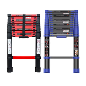 Échelle télescopique pliable à bas prix de 3,8 m, échelle extensible rétractable en aluminium, 12 marches, pliable, échelle télescopique de 40 pieds - Product Image 4