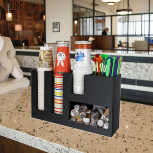 Distributeur de tasses à café Heavybao et porte-condiments-Support de couvercle de tasse en plastique durable pour cuisine, fête ou café - Product Image 2