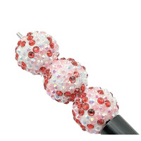 Nieuwe aanwinst Valentijnsdag hars confetti strass kralen 20mm bulk acryl kralen voor pen sieraden ketting maken