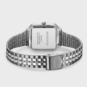Elegant Fashion Lady <b>Watch</b> Sky Blue Dial Square Lady's <b>Watch</b> Silver Stainless Steel 3ATM <b>Waterproof</b> Custom Quartz <b>Watches</b> - Product Image 5