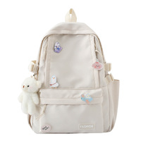 Sac à Dos Léger et Frais Style Coréen Décontracté pour Filles, Grande Capacité en Polyester pour Élèves du Primaire et du Secondaire