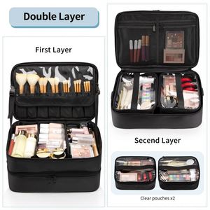 Sac de voyage professionnel pour maquilleur BSCI, double couche XL, organiseur de maquillage pour artiste avec 2 compartiments détachables - Product Image 5