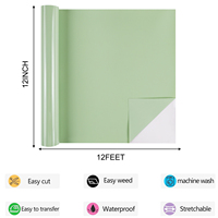 Vinyle thermocollant Easyweed PU mat, couleurs Morandi à faible saturation, pour T-shirts, vêtements et plastique