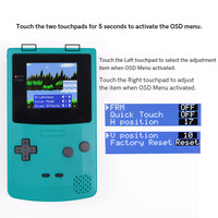 Kit d'écran LCD rétroéclairé IPS Hispeedido HD 2,45 pouces avec fonction marche/arrêt pour Game Boy Color, compatible avec la console GBC