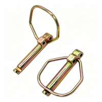 Goupilles pivotantes jaunes zinguées, diamètre de tête 22 mm, en acier au carbone avec clip à ressort R pour tracteurs, VTT et équipements agricoles